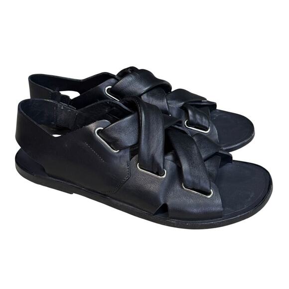 Rag & Bone Elda Leather Corset Sandal Black Size 7 - Picture 1 of 12